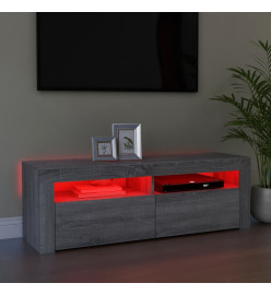 Meuble TV avec lumières LED sonoma gris 120x35x40 cm