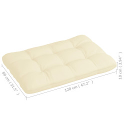 Coussins de canapé palette 7 pcs Crème