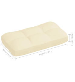 Coussins de canapé palette 7 pcs Crème