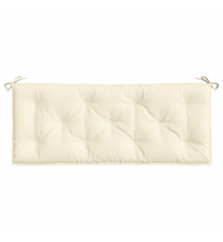 Coussin de banc de jardin blanc crème 120x50x7 cm tissu oxford