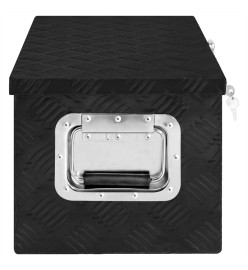 Boîte de rangement Noir 70x31x27 cm Aluminium