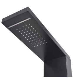 Système de panneau de douche Aluminium Mat Noir