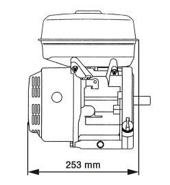 Moteur à essence 6,5 CH 4,8 kW Noir