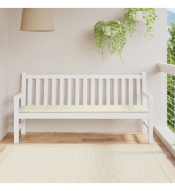 Coussin de banc de jardin crème 180x50x3 cm tissu oxford