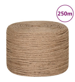 Corde de jute 250 m de long 8 mm d'épaisseur