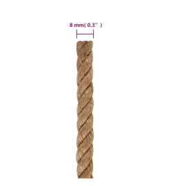 Corde de jute 250 m de long 8 mm d'épaisseur