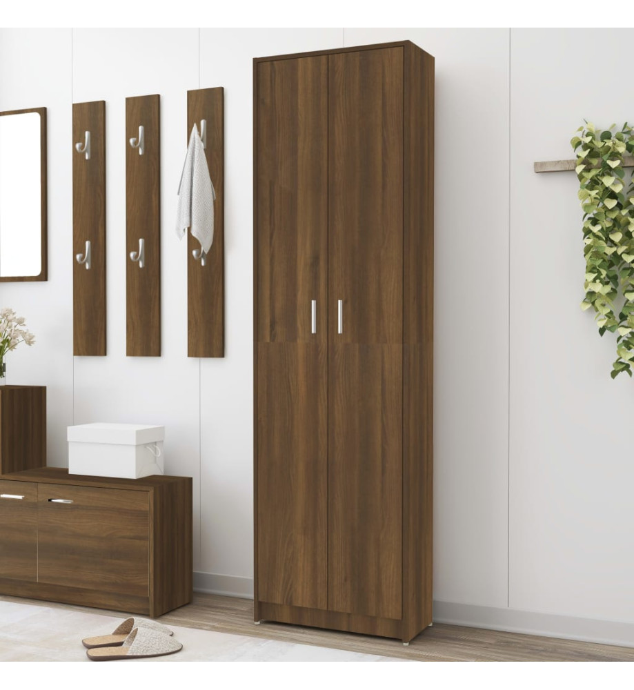 Garde-robe couloir Chêne marron 55x25x189 cm Bois d'ingénierie