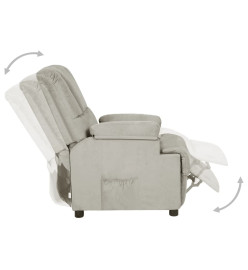 Fauteuil inclinable Gris clair Similicuir daim