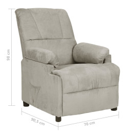 Fauteuil inclinable Gris clair Similicuir daim