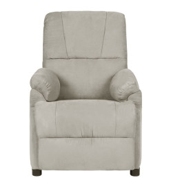 Fauteuil inclinable électrique Gris clair Similicuir daim