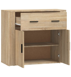 Buffet Chêne sonoma 80x33x70 cm Bois d'ingénierie