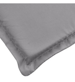 Coussin de chaise longue gris 200x70x3 cm tissu oxford