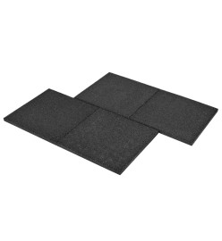 Carreaux de protection antichoc 18pcs Caoutchouc 50x50x3cm Noir