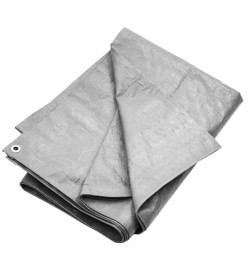 Bâche 180 g/m² 4x5 m Gris PEHD