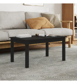 Table basse Noir 80x50x40 cm Bois massif de pin