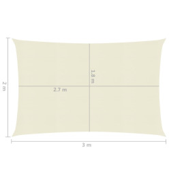 Voile d'ombrage 160 g/m² Crème 2x3 m PEHD