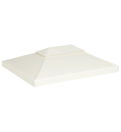 Recouvrement de remplacement d'auvent 310 g/m² 3x4m Blanc crème