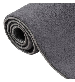 Tapis shaggy doux lavable 160x230 cm Antidérapant Anthracite