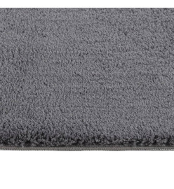 Tapis shaggy doux lavable 160x230 cm Antidérapant Anthracite