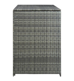 Abri de poubelle double Résine tressée Anthracite 148x77x111cm