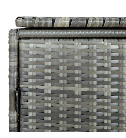 Abri de poubelle double Résine tressée Anthracite 148x77x111cm