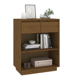 Armoire console Marron miel 60x34x75 cm Bois de pin solide