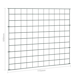 Ensemble de clôture de jardin 77,5x64 cm vert