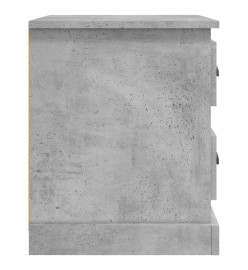 Table de chevet gris béton 39x39x47,5 cm bois d'ingénierie