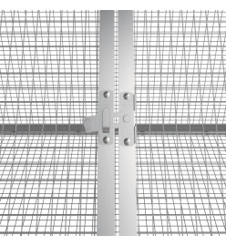 Cage pour lapin Gris 403,5x80,5x71 cm Acier galvanisé