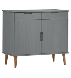 Buffet MOLDE Gris 90x40x80 cm Bois massif de pin