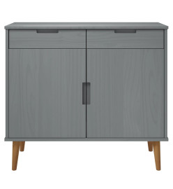 Buffet MOLDE Gris 90x40x80 cm Bois massif de pin