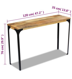 Table console Bois de manguier 120 x 35 x 76 cm