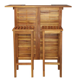 Table et chaises de bar 3 pcs Bois d'acacia massif