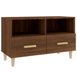 Meuble TV Chêne marron 80x36x50 cm Bois d'ingénierie