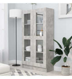 Armoire à vitrine Gris béton 82,5x30,5x150 cm Aggloméré