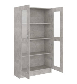 Armoire à vitrine Gris béton 82,5x30,5x150 cm Aggloméré