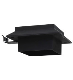 Lampes solaires à LED carrées d'extérieur 12 pcs 12 cm Noir