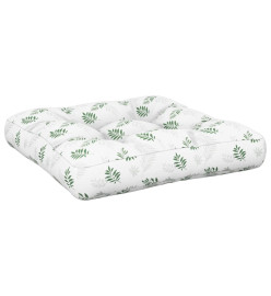 Coussins de palette 2 pcs motif de feuilles tissu