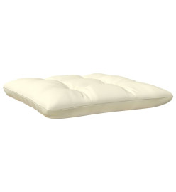 Salon de jardin 3 pcs avec coussins crème Bois de pin massif