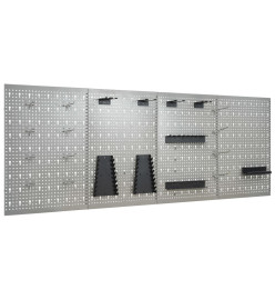 Panneaux perforés muraux 4 pcs 40x58 cm Acier