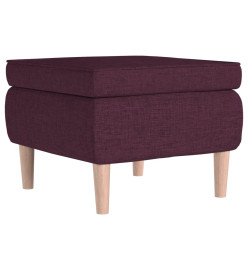 Tabouret avec pieds en bois Violet Tissu