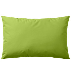 Oreiller d'extérieur 4 pcs 60 x 40 cm Vert pomme