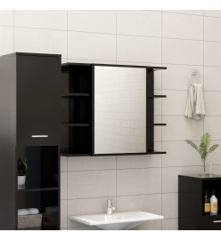 Ensemble de meubles de salle de bain 4 pcs Noir Aggloméré