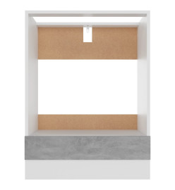 Armoire à four Gris béton 60x46x81,5 cm Aggloméré