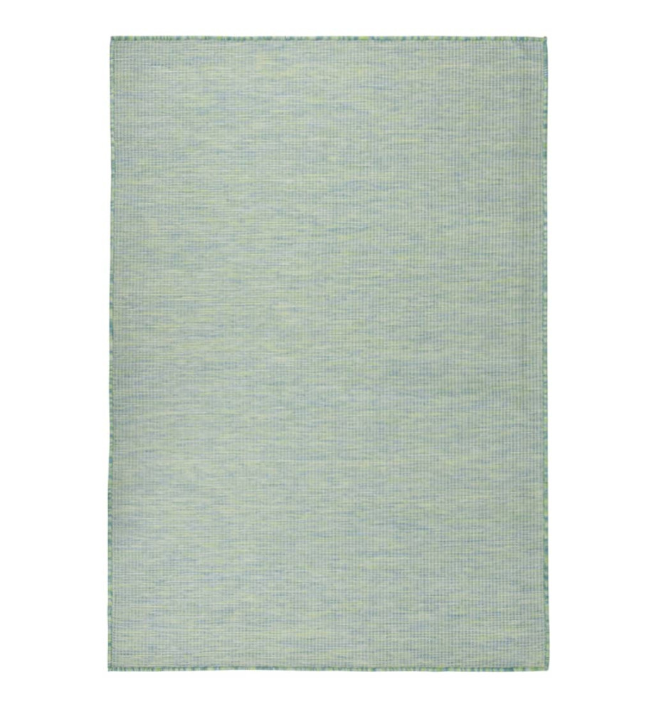 Tapis à tissage plat d'extérieur 160x230 cm Turquoise