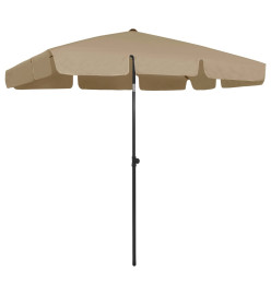 Parasol de plage taupe 200x125 cm