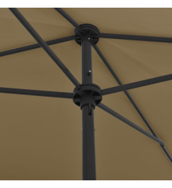 Parasol de plage taupe 200x125 cm