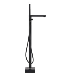 Robinet de baignoire sur pied Noir Acier inoxydable 90 cm