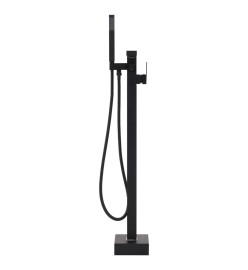 Robinet de baignoire sur pied Noir Acier inoxydable 90 cm