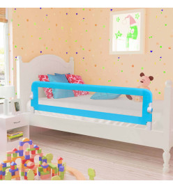 Barrière de sécurité de lit d'enfant Bleu 120x42 cm Polyester